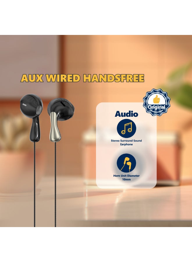 Hope 3.5mm AUX Wired Headphones with Mic, 14mm Horn Diameter, 1.2M Stereo Earphones, 16Ω High Sensitivity for Calls, Music and Everyday Audio, with Wired Convenience for Compatible Devices at Home or Work - Image 5