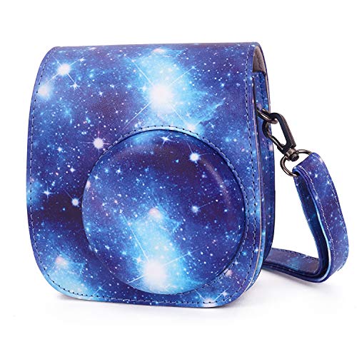 Phetium Instant mini 12 Camera Protective Case Compatible with Instax Mini 12 11,PU Leather Bag with Pocket and Adjustable Shoulder Strap (Starry Purple) - Image 1