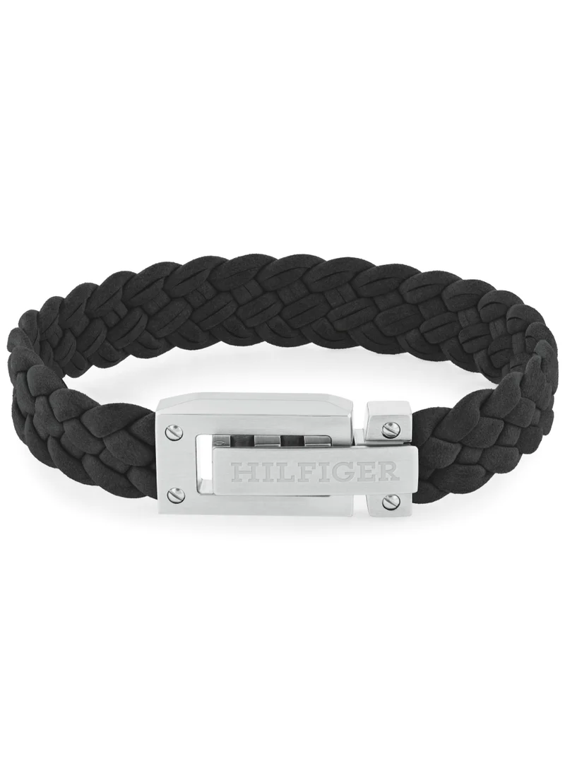 تومي هيلفيغر Tommy Hilfiger Men's Leather Bracelet - 2790517