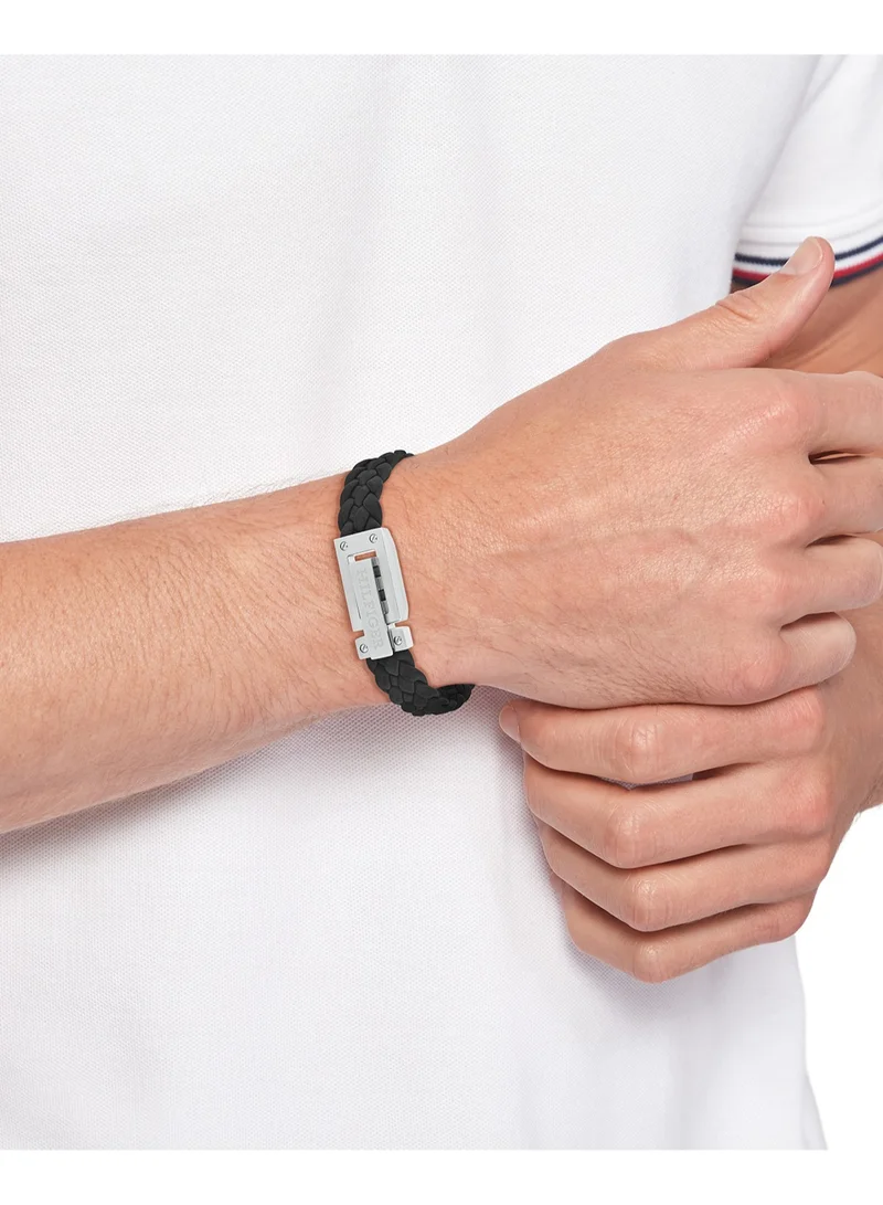 تومي هيلفيغر Tommy Hilfiger Men's Leather Bracelet - 2790517