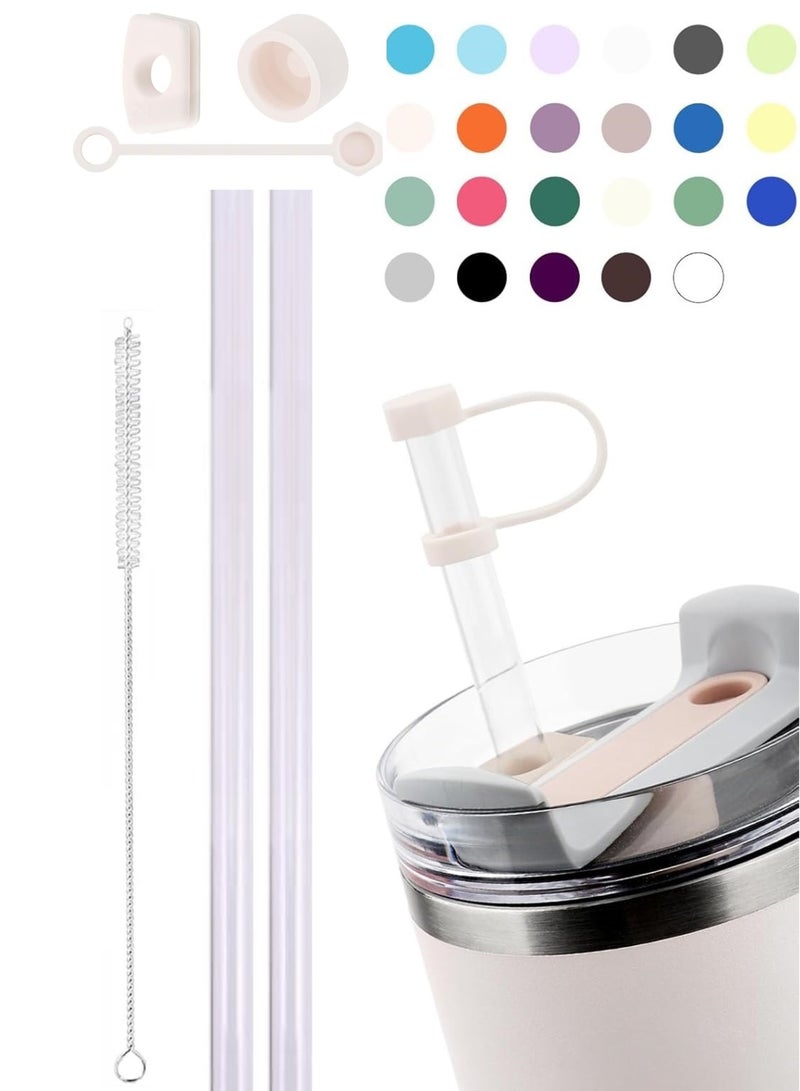 اس تي ان مجموعة سدادة للانسكاب لكوب ستانلي 30 أونصة و40 أونصة الإصدار 2.0 - مقاومة للتسرب مع شفاطتين وفرشاة تنظيف وسدادات سيليكون للحماية ضد الانسكاب - وردي - Image 1