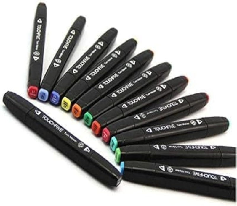 80 Colors Touch-5 Alcohol Graphic Pen Manga Graphic W/bag Art Twin Marker Pen - Image 2