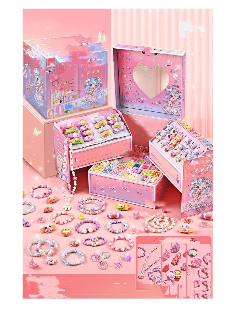 Children's Handmade Bead Decoration Princess Jewelry Box Creative Toy 