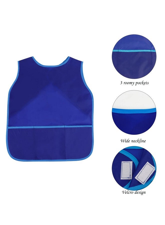 BAHABY 4 Pieces Kids Art Smock Kids Apron Waterproof Painting Aprons with Pockets Art Smocks for Kids 3-8 Years, 4 Colors - Image 4