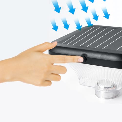 Epyz Solar Pillar Light Outdoor Square Shape with 152LEDs, 8W Monocrystaline Panel, 12,000mah Battery, 3 Type of Lights, Application for Fence, Garden, Wall, Outdoor [ Multicolour ] - Image 5
