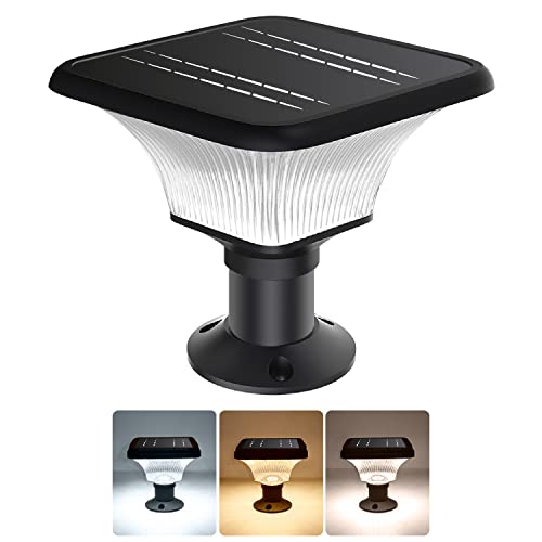 Epyz Solar Pillar Light Outdoor Square Shape with 152LEDs, 8W Monocrystaline Panel, 12,000mah Battery, 3 Type of Lights, Application for Fence, Garden, Wall, Outdoor [ Multicolour ] - Image 1