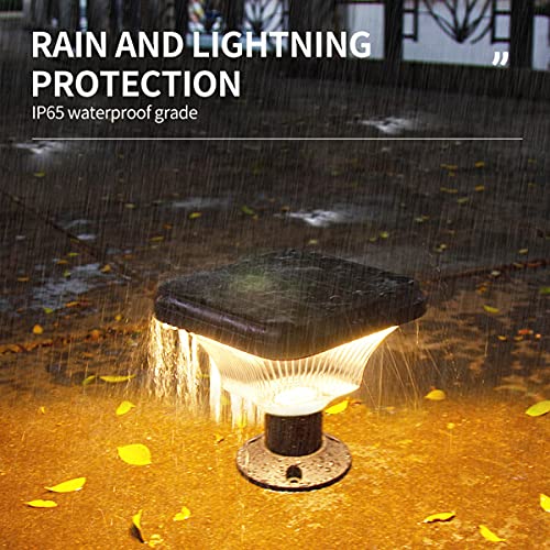 Epyz Solar Pillar Light Outdoor Square Shape with 152LEDs, 8W Monocrystaline Panel, 12,000mah Battery, 3 Type of Lights, Application for Fence, Garden, Wall, Outdoor [ Multicolour ] - Image 4