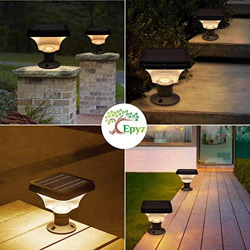 Epyz Solar Pillar Light Outdoor Square Shape with 152LEDs, 8W Monocrystaline Panel, 12,000mah Battery, 3 Type of Lights, Application for Fence, Garden, Wall, Outdoor [ Multicolour ] - Image 2