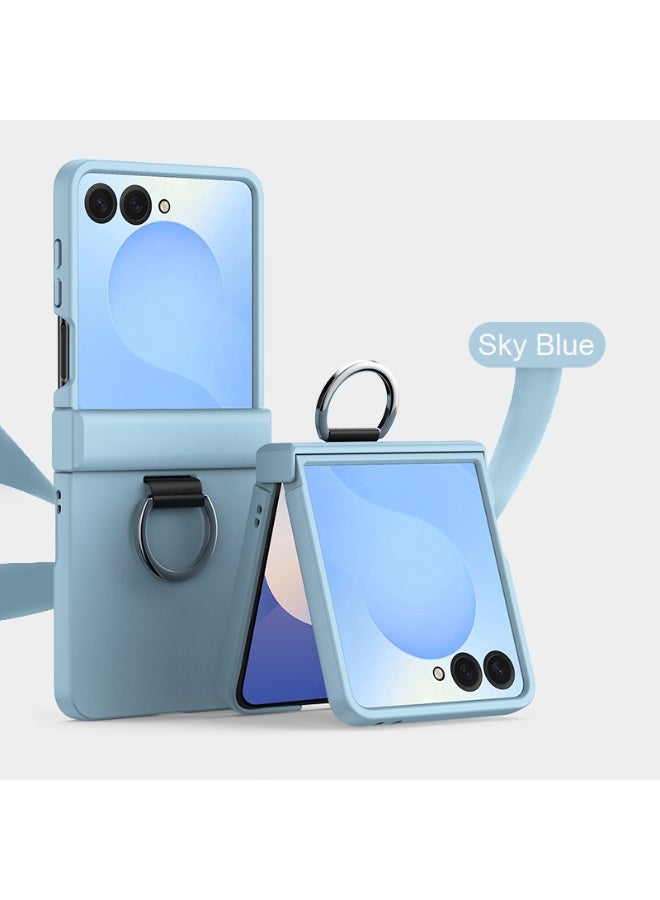 TEMPO Case / Cover for Samsung Galaxy Z Flip 8 5G Cellphone Cases Hard Polycarbonate with Hinge & Finger Ring Holder Ultra-Thin, Shockproof and Anti-Fall Protection