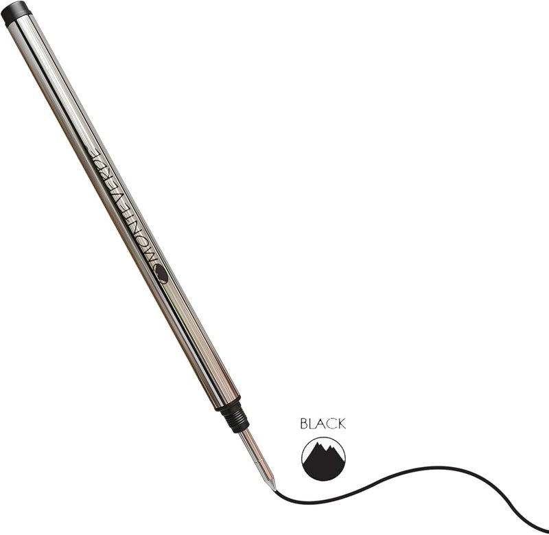 مونت فيردي خراطيش إعادة ملء من نوع Rollerball من Monteverde USA تناسب أقلام Montblanc Rollerball، نقطة رفيعة، سوداء اللون، عبوة تحتوي على 2 خرطوشة (M222BK) - Image 3