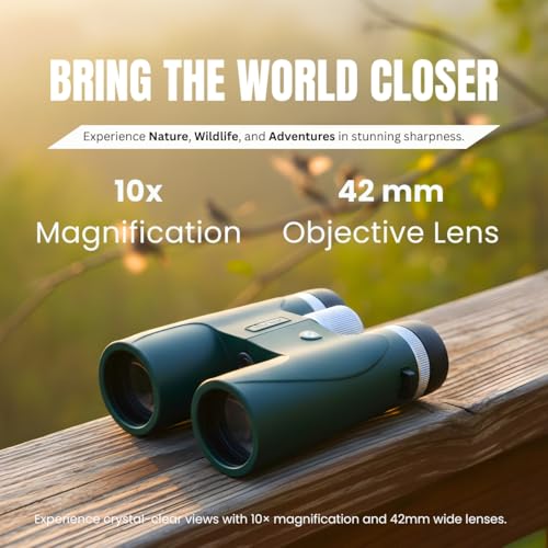 Vanrakshak Tejas 10x42 Pro Professional Binoculars | Waterproof & Fogproof Roof Prism Binoculars with Nitrogen Filling | 5.5° Wide Field of View | Bird Watching, Wildlife Safari & Adventure - Image 5