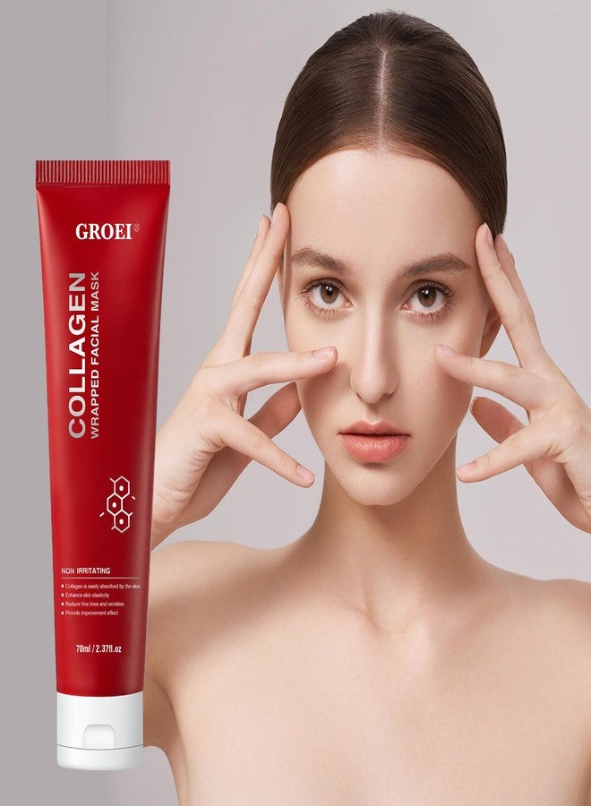 GROEI Collagen Peel Off Face Mask, 70ml Hydrating Facial Mask with Hydrolyzed Collagen and Hyaluronic Acid, Gentle Pore-Clearing Mask for Smooth, Supple Skin (1PC) - Image 3