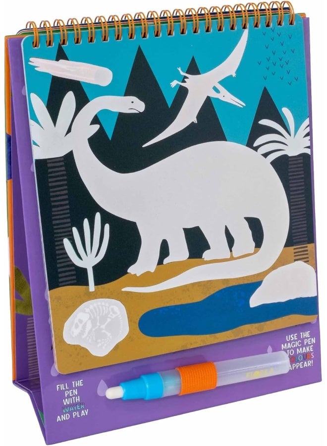 Floss & Rock Dinosaur Magic Colour Changing Water Card Easel & Pen - Image 2