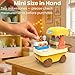 OLEOCA Family Ice Cream Cart Toy Dessert Pushcart Set with Popsicles Cones Donuts Street Vendor Stall for Dollhouse Pretend Play Gift for Kids Ages 3 - Image 4