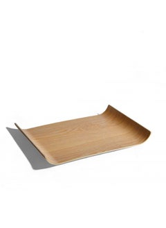 Trust Rectangular Natrual Ash Wood Veneer Serving Tray Light Brown 38X28CM  - Image 2
