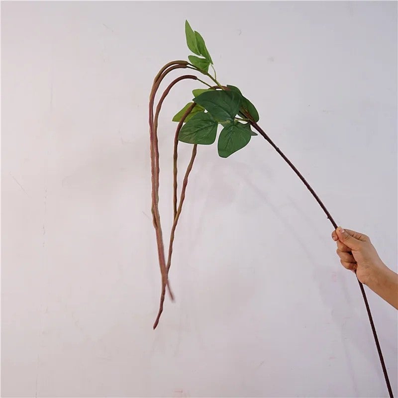 Bluejw L-009 Realistic Artificial Bean Vine Greenery - Real Touch Fake Vegetables Wall Hanging Decor for Wedding Graduation Christmas Chinese New Year - Image 1