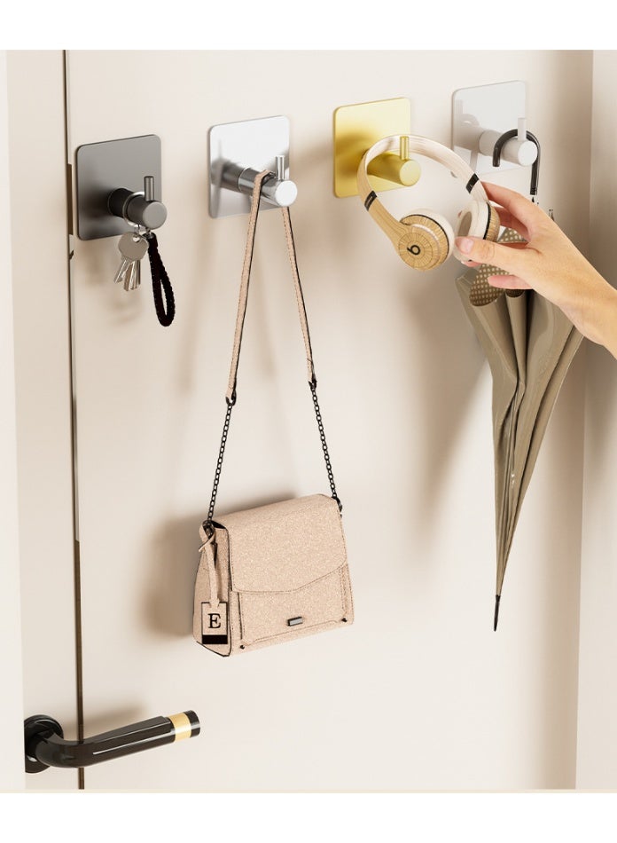 4-piece set of 304 stainless steel jacket and robe hook, gold, silver, white and black, various specifications - Image 3