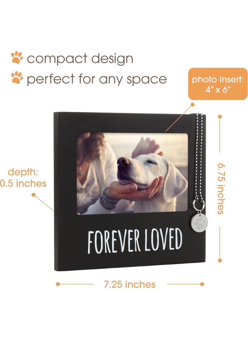 pearhead Pearhead Forever Loved Pet Keepsake Picture Frame Photo Frame for Pet Owners and Dog Lovers Ideal Memorial Gift for Loss of Dog and Pet Remembrance Wall Mount And Tabletop Frame Black  - Image 3