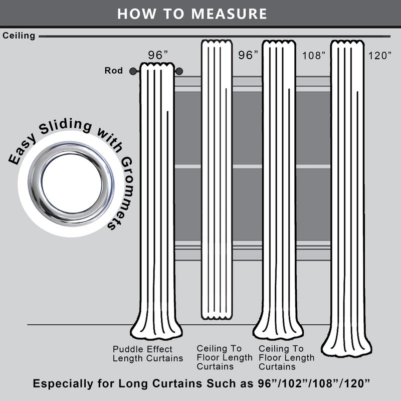 KOUFALL الستائر الفاخرة الأنيقة في Koufall لغرفة المعيشة Gold Gold Room Darkening Blackout Strucs لغرفة النوم الزجاجية المنزلق مجموعة باب من 2 لوحات 102 بوصة - Image 4