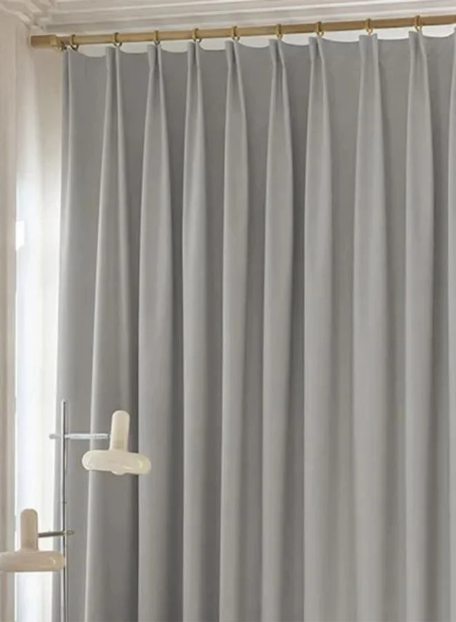 Styli 1-Piece Plain Non Black-Out Curtain, 170x280cm Blue