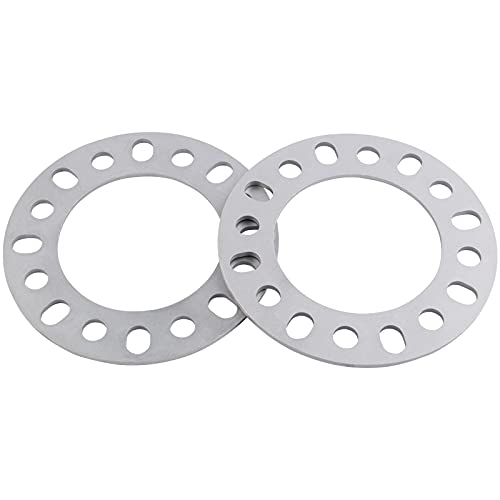 DCVAMOUS 2PC 8x6.5 8x165.1 8x170 8x180 Wheel Spacers 1/4 Inch (6mm) Compatible with Chevy GMC-Ford-Dodge 8 Lug for F250 F350 Super Duty RAM2500/3500 Sierra Silverado Suburban 2500 3500 HD & Most 8Lug - Image 1