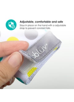 bbluv bblüv Glüv Baby Teething Mitten – Soft Silicone, BPA-Free, Crinkle Sound, Adjustable Strap, Soothing & Safe for Infants 3M+, Washable & Travel Bag Included  - Image 2