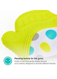bbluv bblüv Glüv Baby Teething Mitten – Soft Silicone, BPA-Free, Crinkle Sound, Adjustable Strap, Soothing & Safe for Infants 3M+, Washable & Travel Bag Included  - Image 3