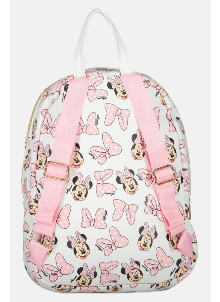 Disney - Kids Girl Minnie Mouse Backpack 25 H x 20 L x 8 W cm, White - Image 1