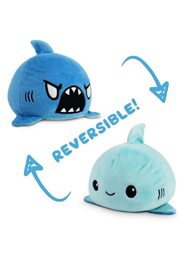 TeeTurtle - The Original Reversible Shark Plushie - Blue - Cute Sensory Fidget Stuffed Animals That Show Your Mood 3.5 inch - Image 3