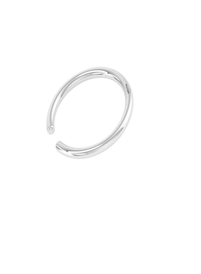 ELOISH Pure 925 Sterling Silver Nose Ring for Women and Girl's (SILVER ORNAMENTS : 0.100 GRAMS) (8 MM) - Image 2
