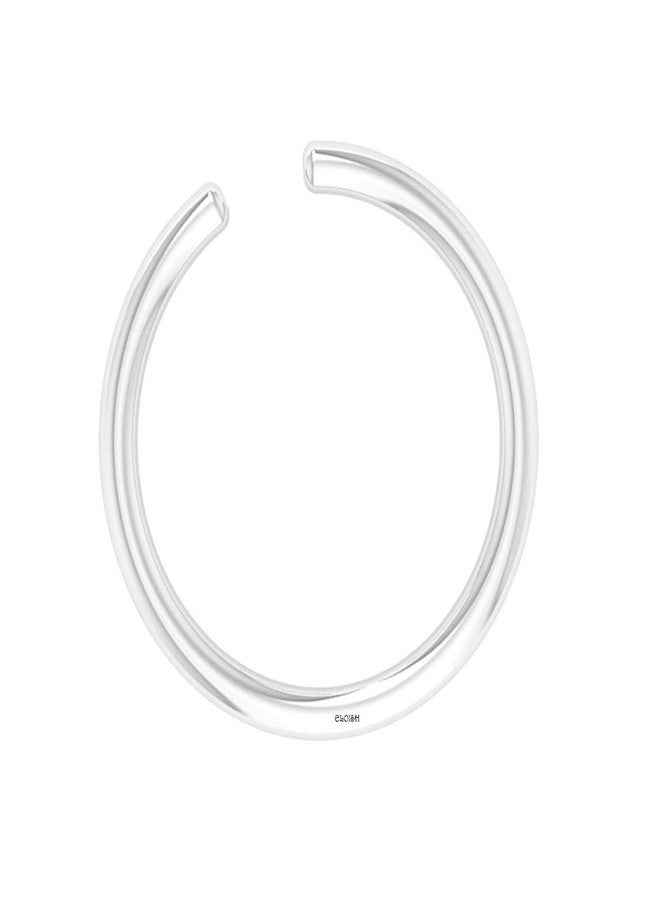 ELOISH Pure 925 Sterling Silver Nose Ring for Women and Girl's (SILVER ORNAMENTS : 0.100 GRAMS) (8 MM) - Image 1