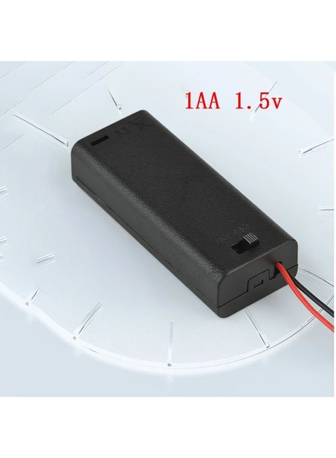 AA Battery Holder With ON OFF Switch 1 2 3 4 Slot Black Plastic Case Red Wires - Image 1