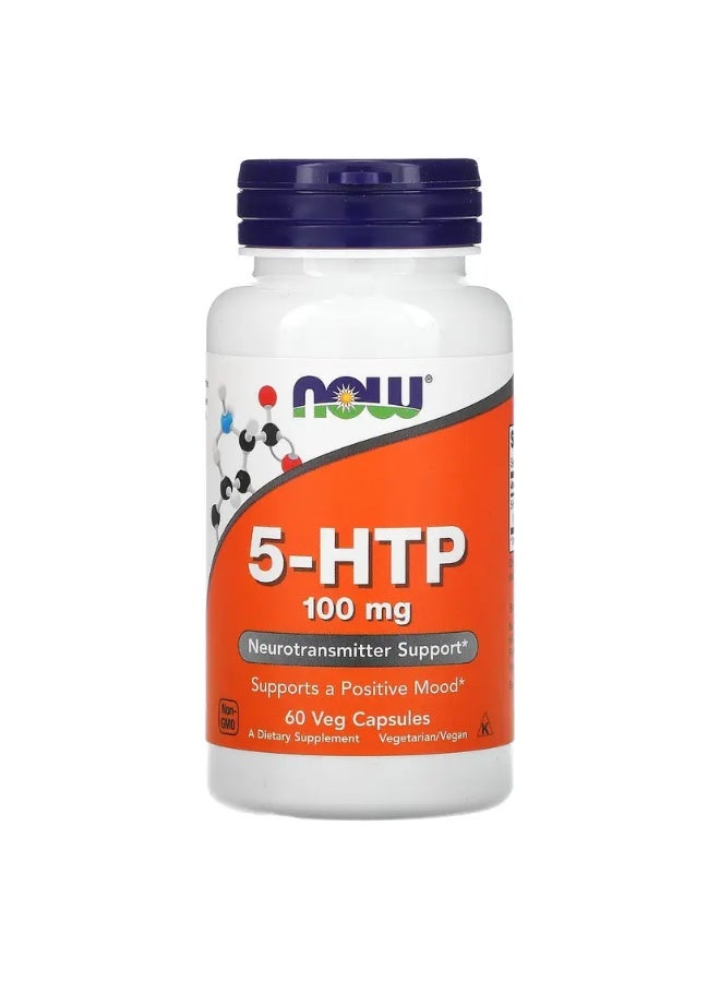 NOW 5-HTP 100 ملغ 60 كبسولة نباتية