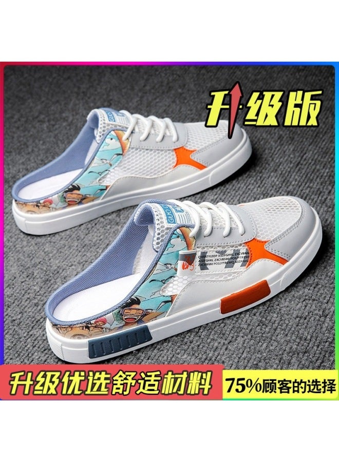 Baotou Slippers For Men, Summer Outdoor Non-slip Slip-on Office Half-slippers, Large Size Sports Driving Beach Sandals