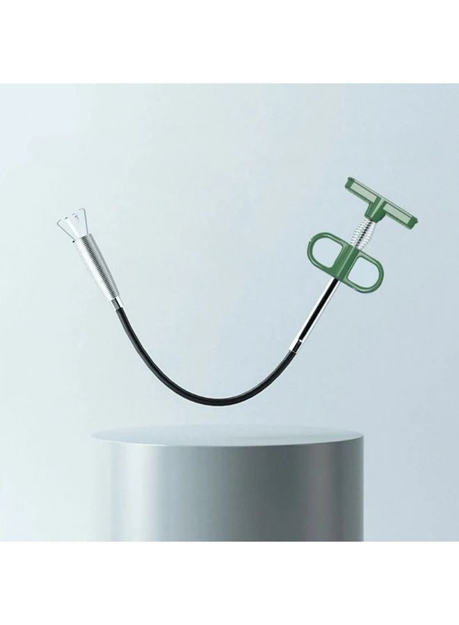 35.43 Inch Green Sewer Dredge Bathroom Hair Sink Cleaning Tool Snake Spring Pipe Drain - Image 1