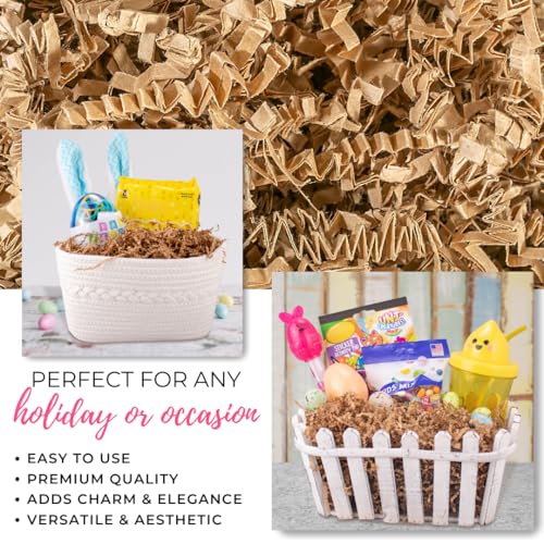 MagicWater Supply MagicWater Crinkle Cut Paper for Gift Baskets - 1/2 LB - Kraft - Perfect for Shredded Paper Filler, Basket Filler, Gift Boxes, Bridesmaid Gifts, Halloween Stuffers & More – Ideal for All Occasions - Image 2
