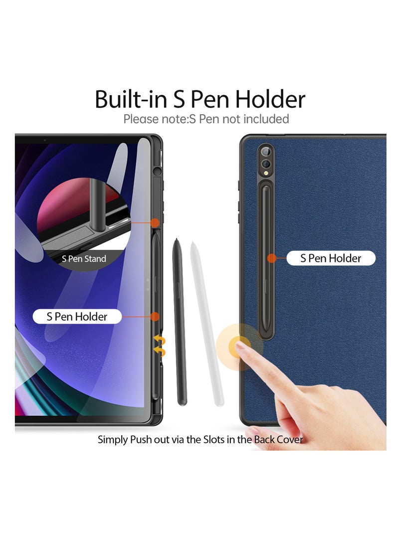 DUX DUCIS Samsung Tab S9 FE Plus(X610/X616B) Case Trifold Leather Flip Smart Tablet Sleeve With Pencil Holder Cover Auto Sleep Wake - Image 2