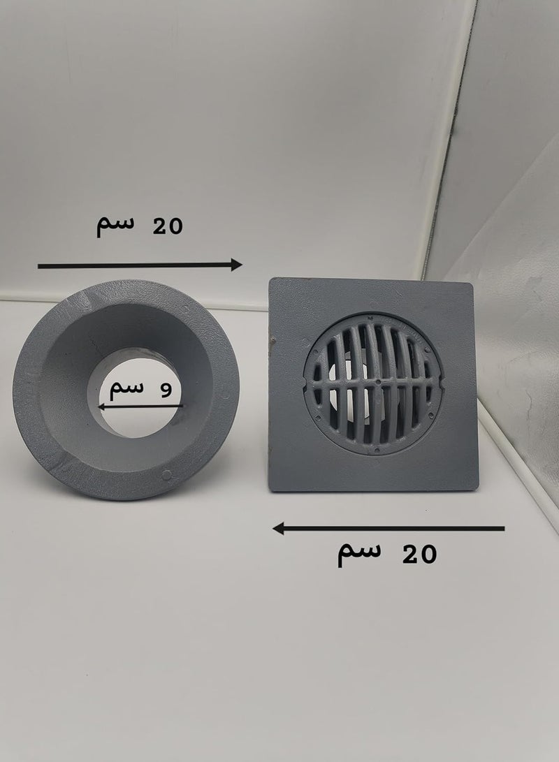 صفاية عزل عالية الجودة 4 بوصة (20×20 سم) – مصنوعة بتقنية الحقن S لحماية ممتازة من التسرب والتلف بلون فضي أنيق  - Image 2