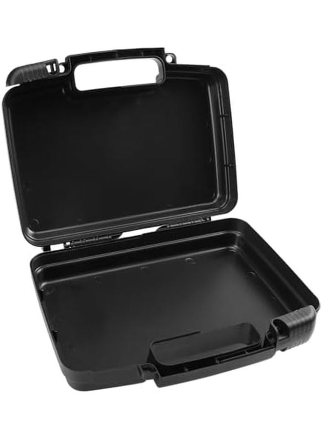 Black Portable Tool Box Plastic Storage Case with Handle for Repair Tools Organization - Image 1