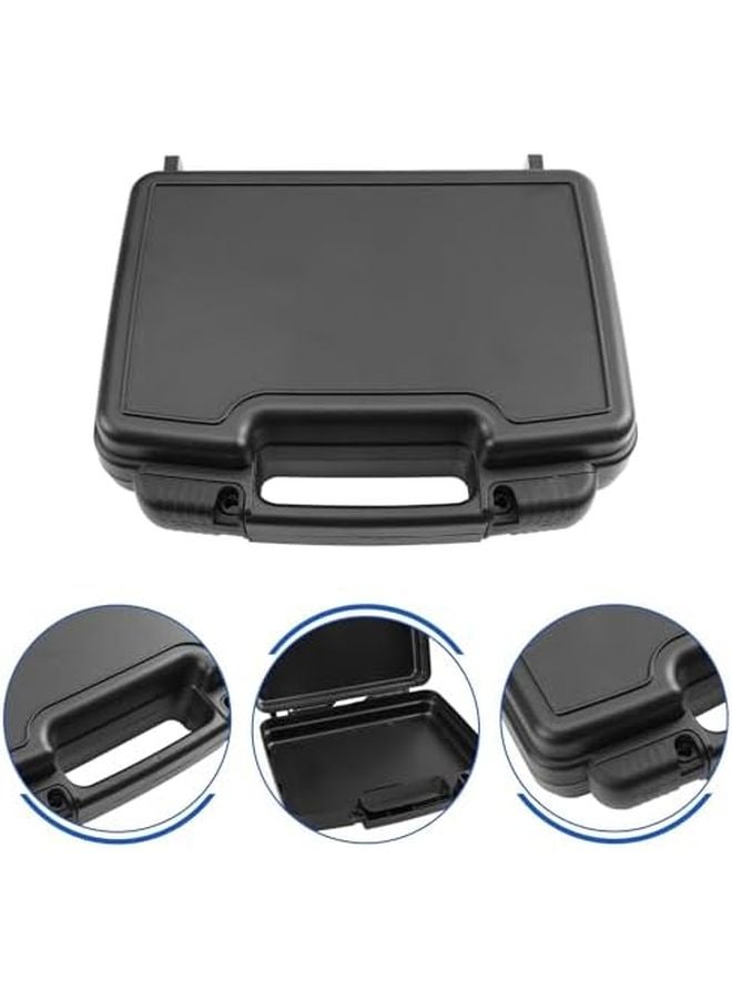 Black Portable Tool Box Plastic Storage Case with Handle for Repair Tools Organization - Image 5