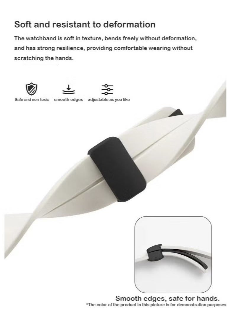 سوار ساعة رياضي ناعم من السيليكون مع مشبك مغناطيسي يناسب Apple Watch Ultra 2/Ultra Series 9/8/SE الجيل الثاني/7/SE/6/5/4/3/2/1 متوافق مع أحجام العلبة 42/44/45/49 مم - Image 3