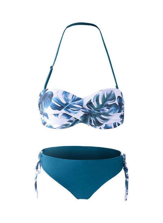 نادانباو طقم بي بطبعة أوراق شجرة الموز متعدد الألوان