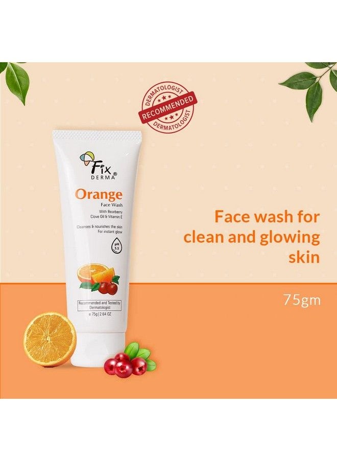 FIXDERMA Orange Face Wash With Vitamin E & Bearberry ; Tan Removal Face Wash ; Face Wash & Face Cleanser ; Face Wash For Oily Skin (All Type Skin) ; Face Wash For Women & Men 75G  - Image 3