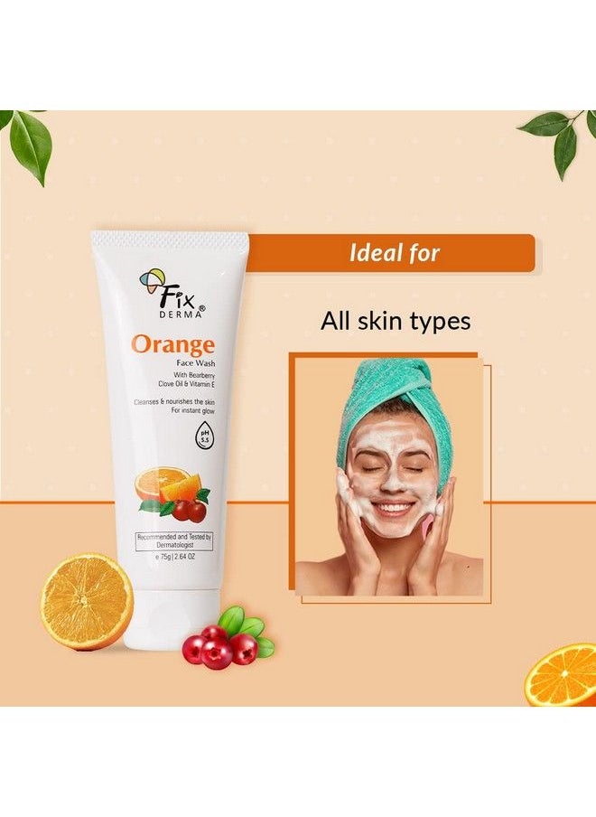 FIXDERMA Orange Face Wash With Vitamin E & Bearberry ; Tan Removal Face Wash ; Face Wash & Face Cleanser ; Face Wash For Oily Skin (All Type Skin) ; Face Wash For Women & Men 75G  - Image 5