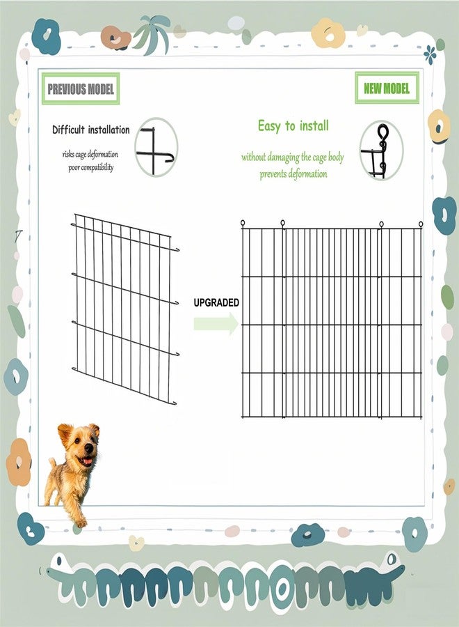 MENGSTER Dog Crate Divider Panel - 2 Pack Black Metal, Compatible with 42"-48" & Other Crate Sizes, 28" H x Adjustable Width 19.96"-36.61"(Dog Crate NOT Included) - Image 4