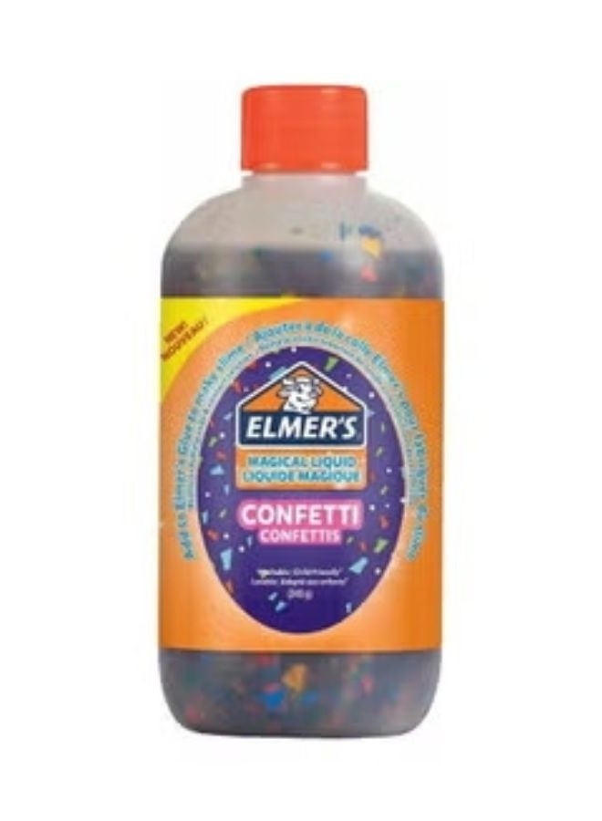 ELMER'S Elmer's Magical Liquid Confetti Black 245gm Bottle - Great for Making Slime | All-in-one formula | Child friendly | Makes up to 4 batches of glue slime | Original slime