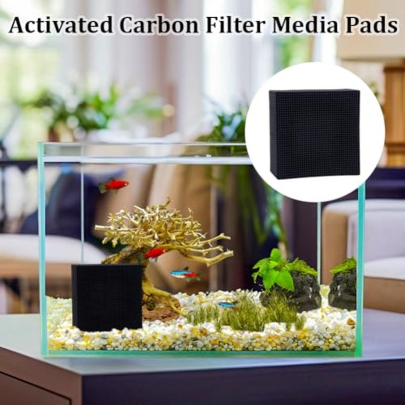 OLYCRAFT 2Pcs Aquarium Water Purifier Cube Filter 3.6x3.6x1.9 Inch Aquarium Water Purifier Cube Fish Tank Water Purifier Activated Charcoal Cubes for Fish Tanks Ponds Water Purification - Image 5