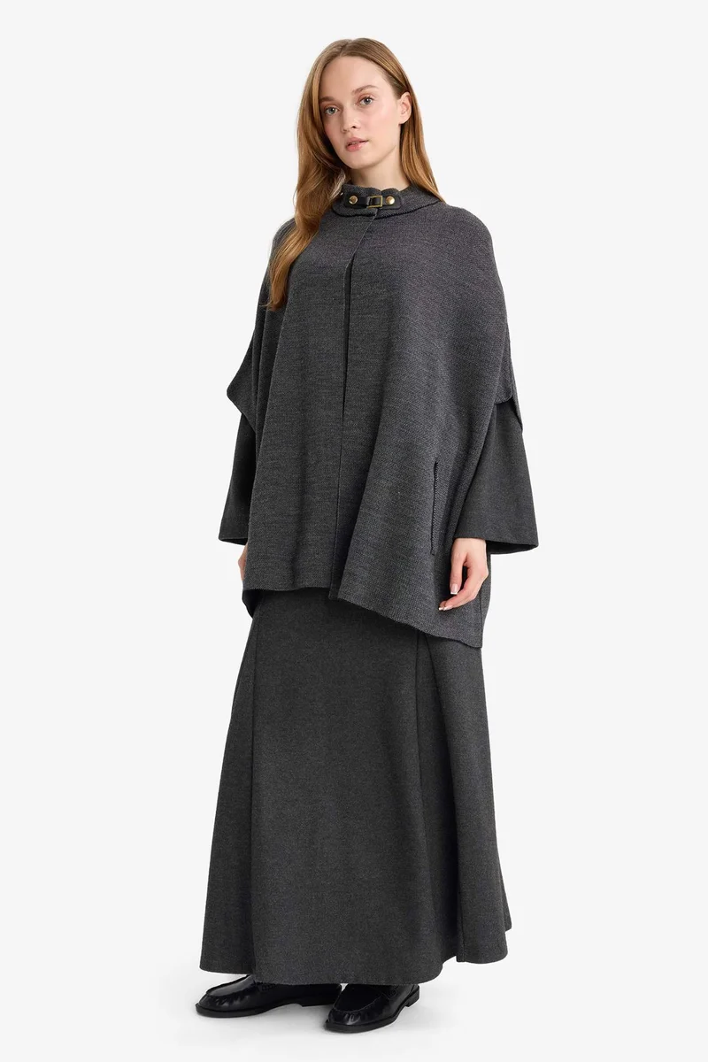 ديفاكتو High Neck Knitwear Cardigan