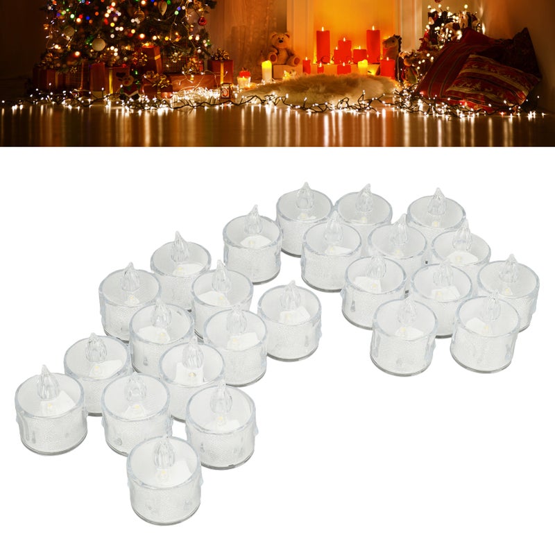 24pcs Flameless LED Tea Light Simulation Flame Romantic Ambiance Battery Powered Tea Lights Fake Tealight Candles - Image 4