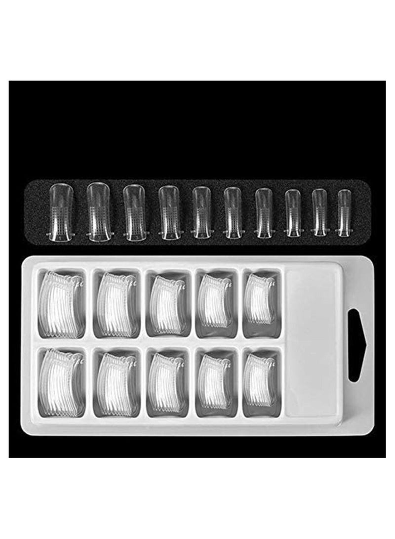 بلومنغ تايم طقم أظافر مزيفة مكون من 100 قطعة شفاف - Image 2